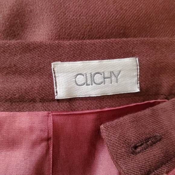 VINTAGE CLICHY WOOL PENCIL SKIRT - Picture 5 of 5